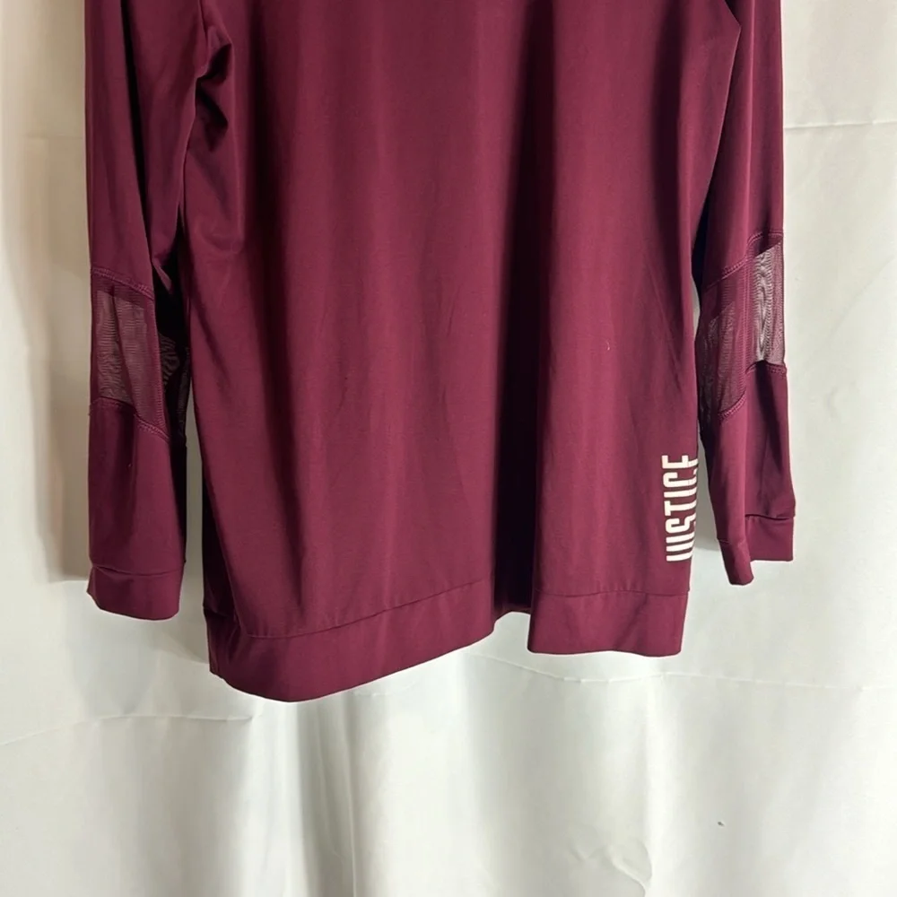 Justice maroon top size‎ 18/20